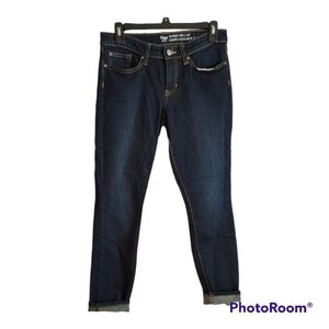 Gap dark wash skinny roll up jeans